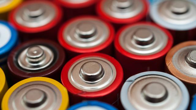 Nahaufnahme von AA Batterien