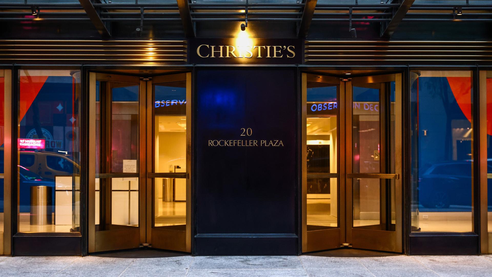 Das Christie's Auktionshaus im Rockefeller Center Building in New York City Das Christie's Auktionshaus im Rockefeller Center Building in New York City