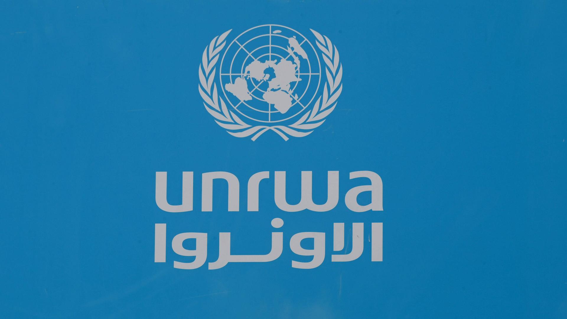 Das Logo des Palästinenserhilfswerks der UNO, UNRWA