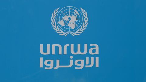Das Logo des Palästinenserhilfswerks der UNO, UNRWA