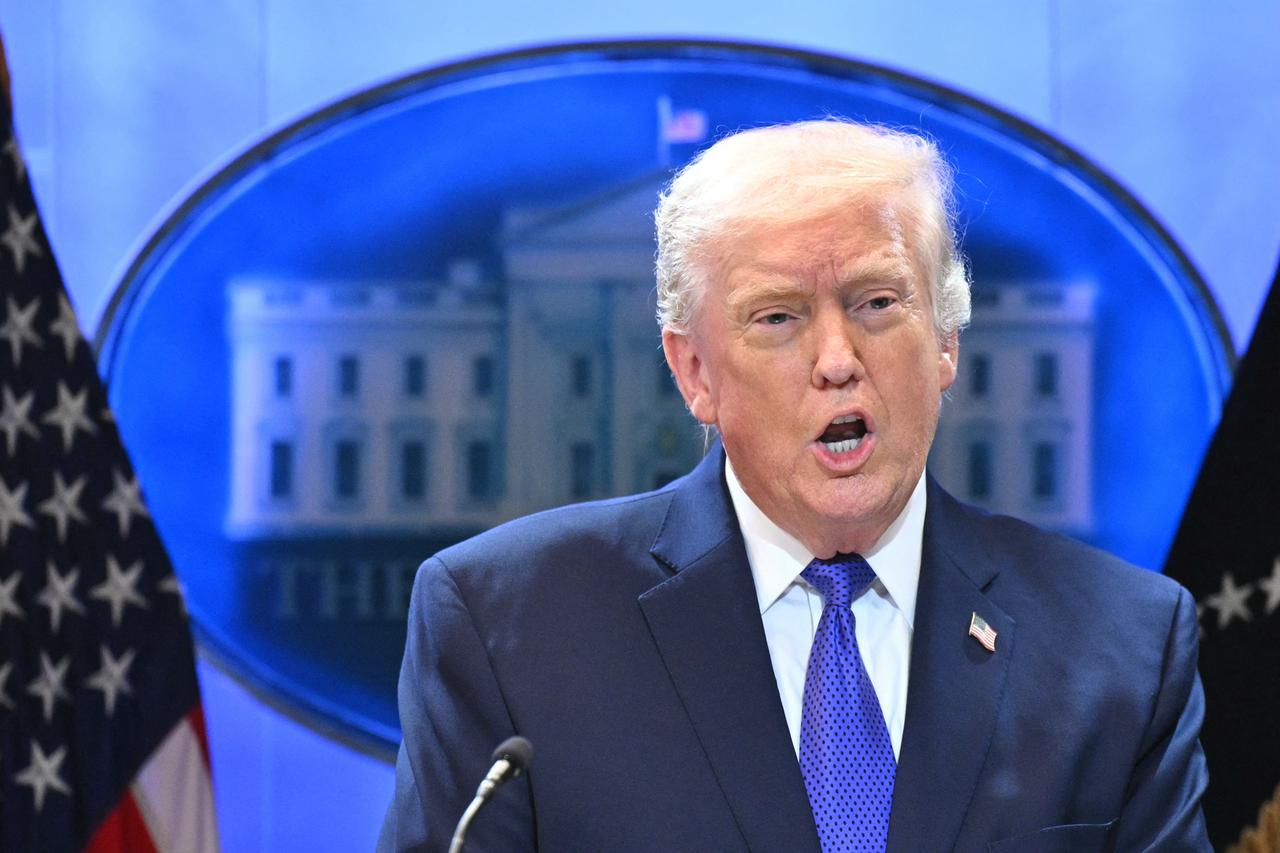 US-Präsident Donald Trump während einer Pressekonferenz im Weißen Haus