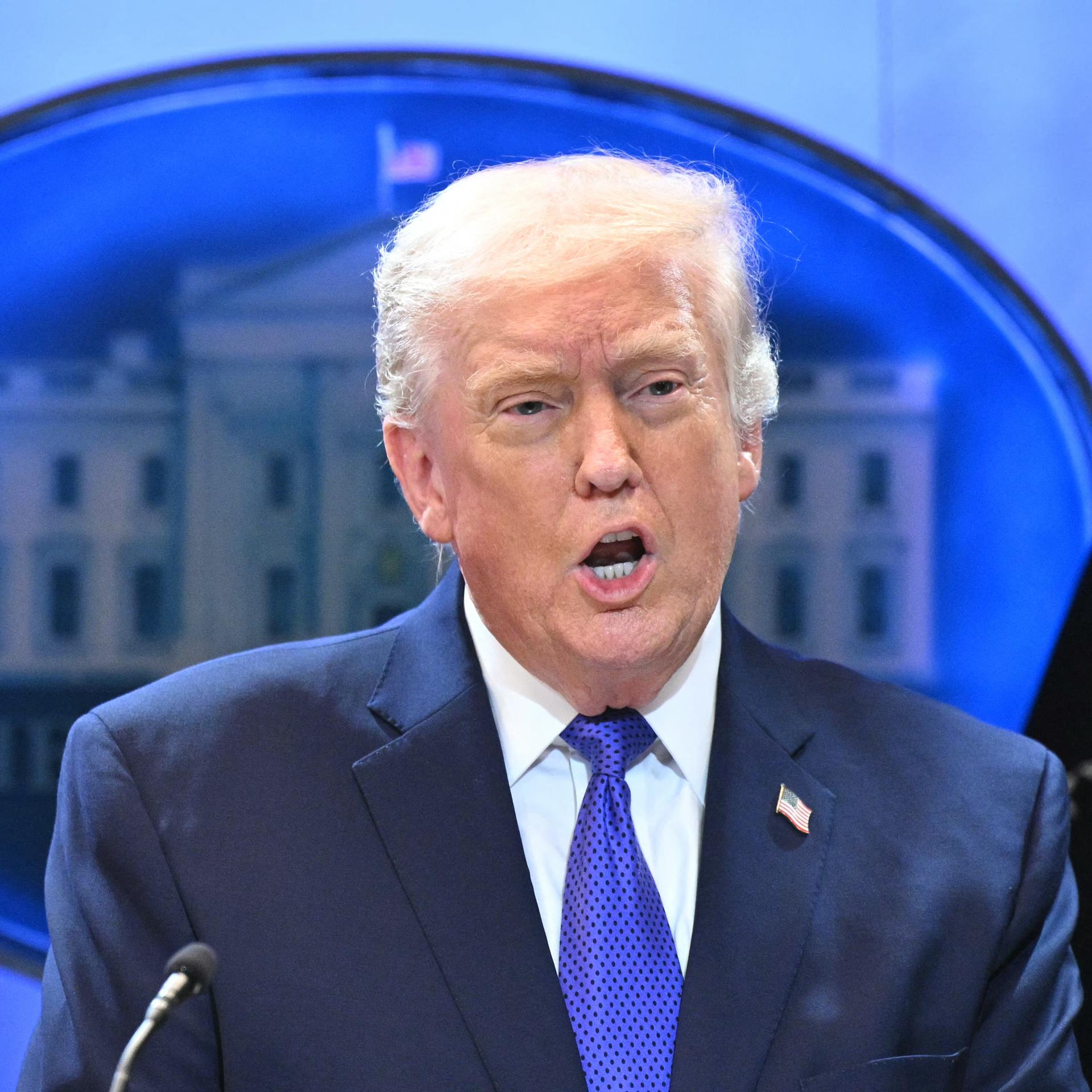 US-Präsident Donald Trump während einer Pressekonferenz im Weißen Haus