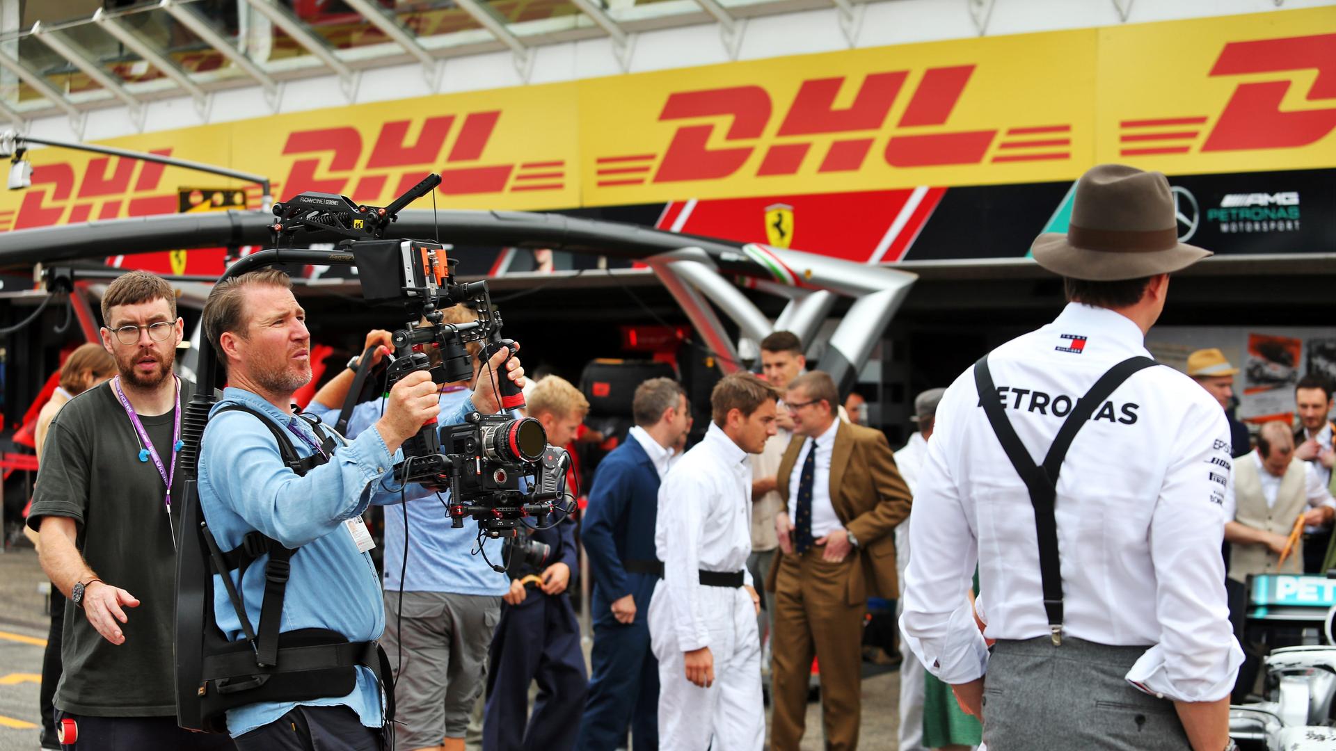 German Grand Prix - Race - Hockenheim. Mercedes AMG F1 being filmed by the Netflix production 'Drive to Survive'. German Grand Prix, Sunday 28th July 2019. Hockenheim, Germany. URN:44359344