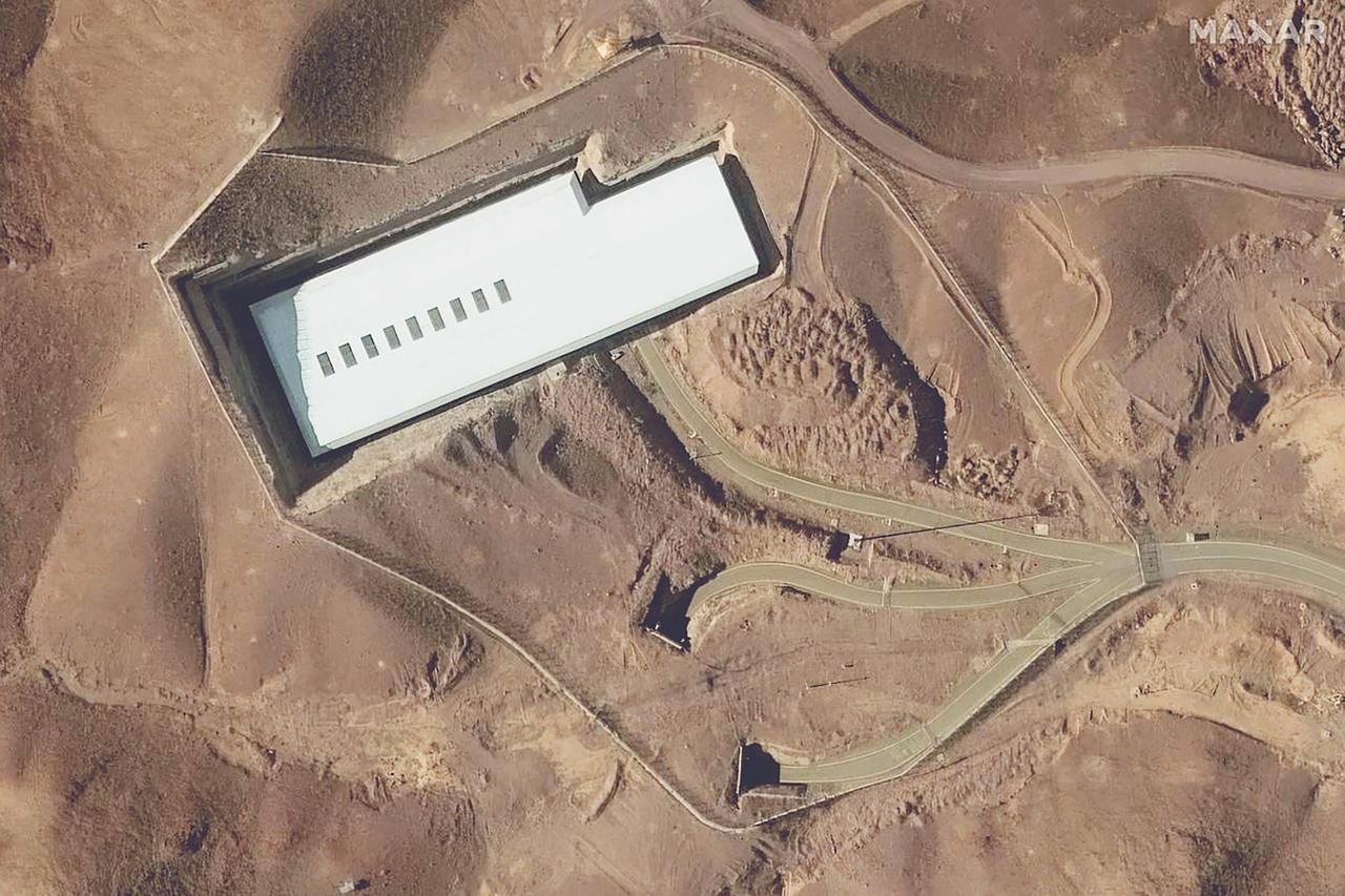 Satellitenaufnahme der Uran-Anreicherungsanlage in Fordow, Iran.