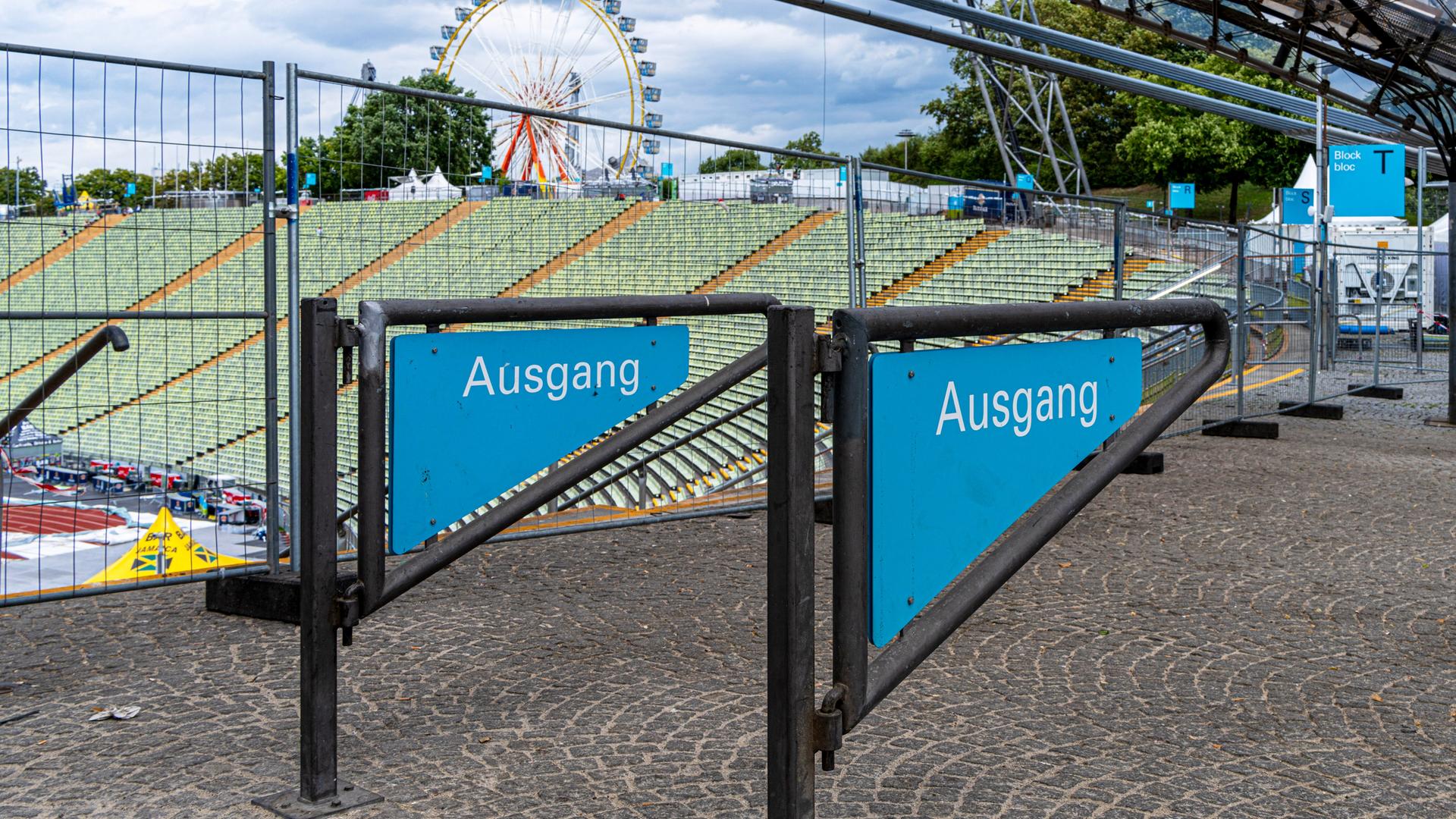 Eingang und Ausgang zum Olympiapark in München