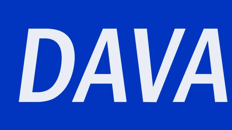 Schriftzug der Partei Dava