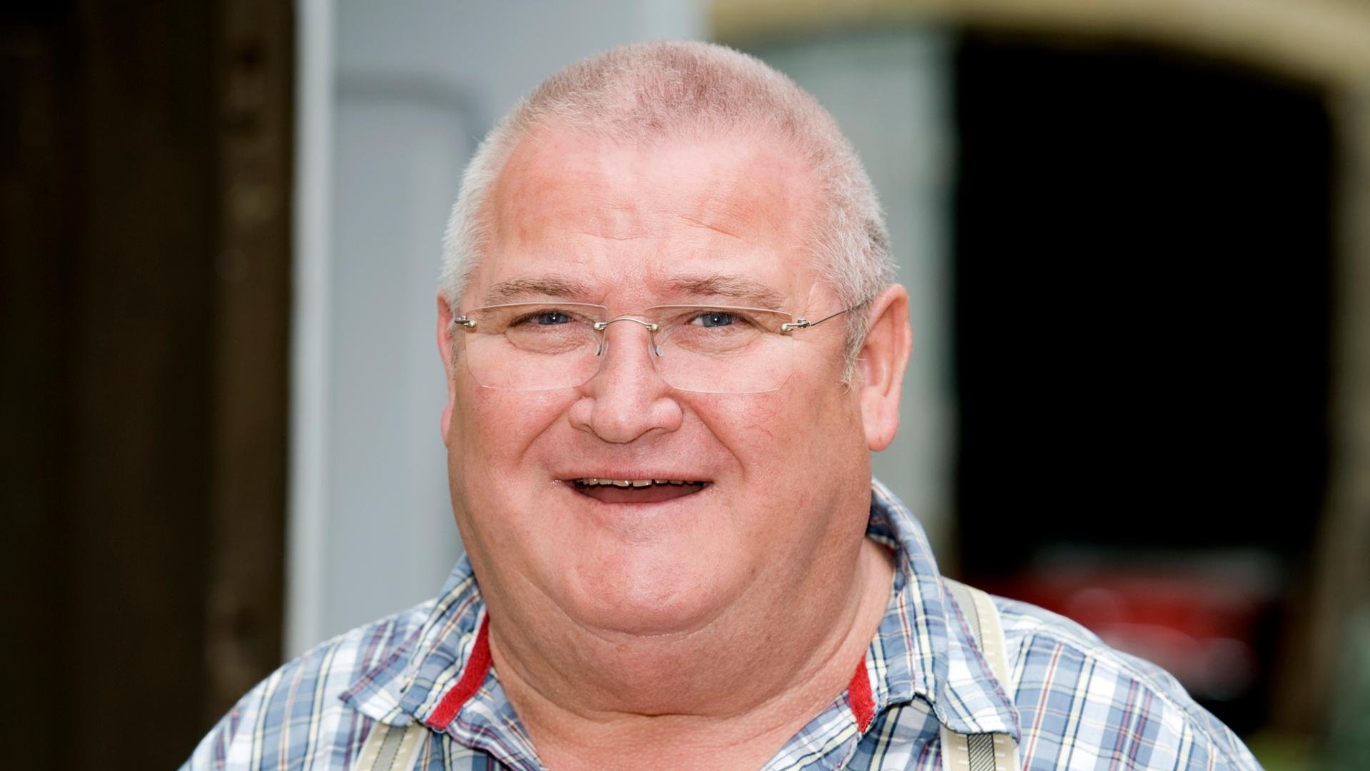 Schauspieler Horst Krause, aufgenommen bei Dreharbeiten des Fernsehfilms "Krauses Braut". Schauspieler Horst Krause, aufgenommen bei Dreharbeiten des Fernsehfilms "Krauses Braut".