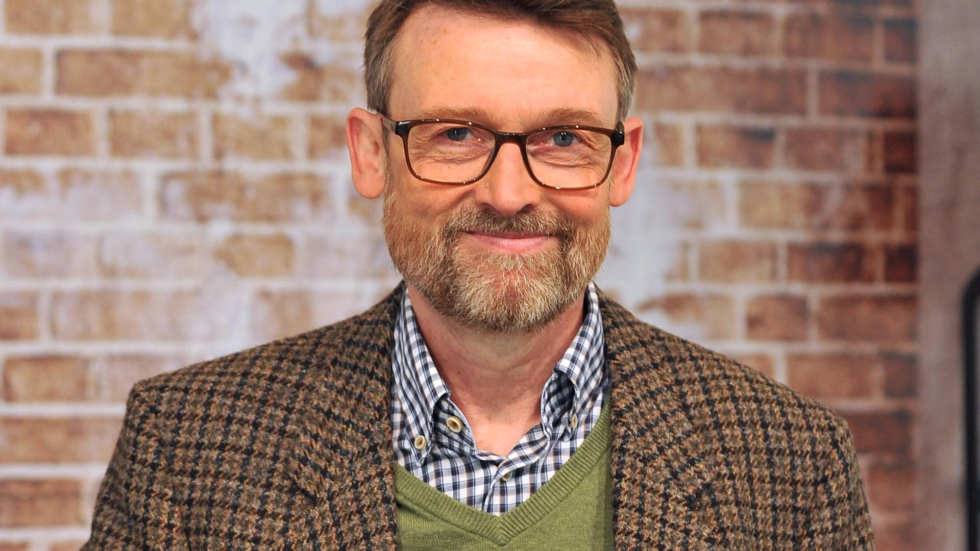 Schriftsteller Christoph Peters auf der Frankfurter Buchmesse.