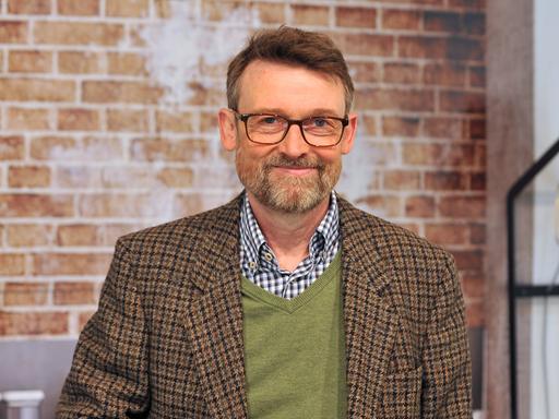 Schriftsteller Christoph Peters auf der Frankfurter Buchmesse.