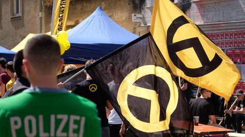 Eine Demonstration der Identitären Bewegung.