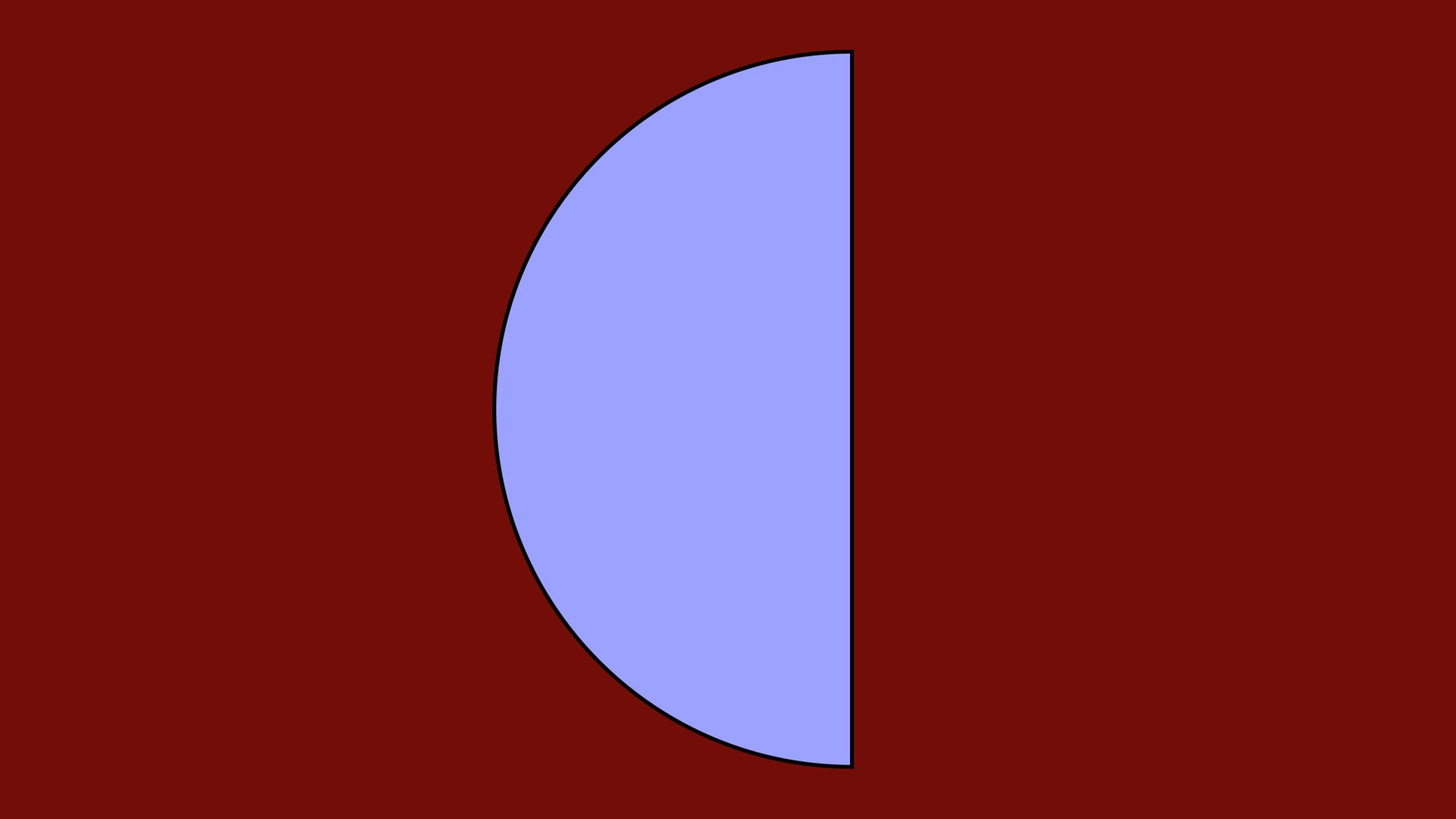 Die Grafik zeigt einen lila Halbmond auf einem braunen Rechteck. Die Grafik zeigt einen lila Halbmond auf einem braunen Rechteck.