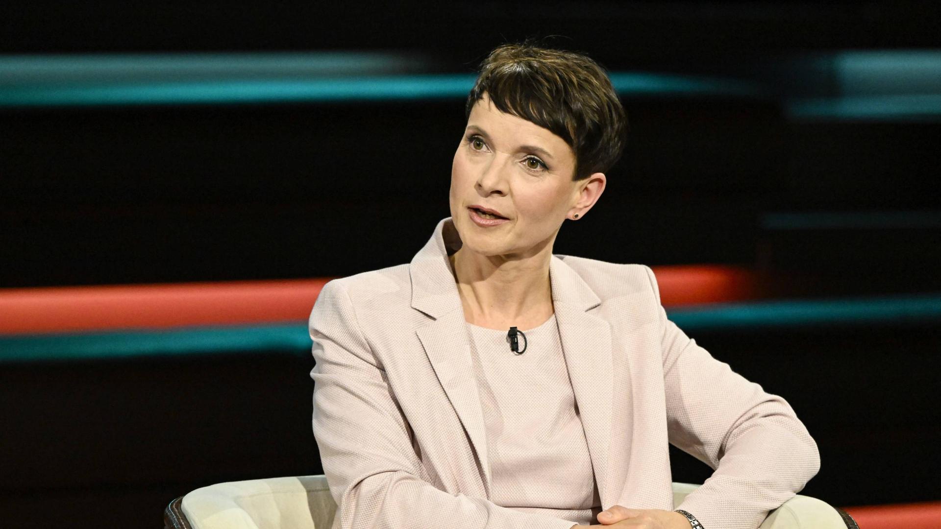Frauke Petry spricht am 27. März 2025 bei der ZDF-Sendung Markus Lanz.