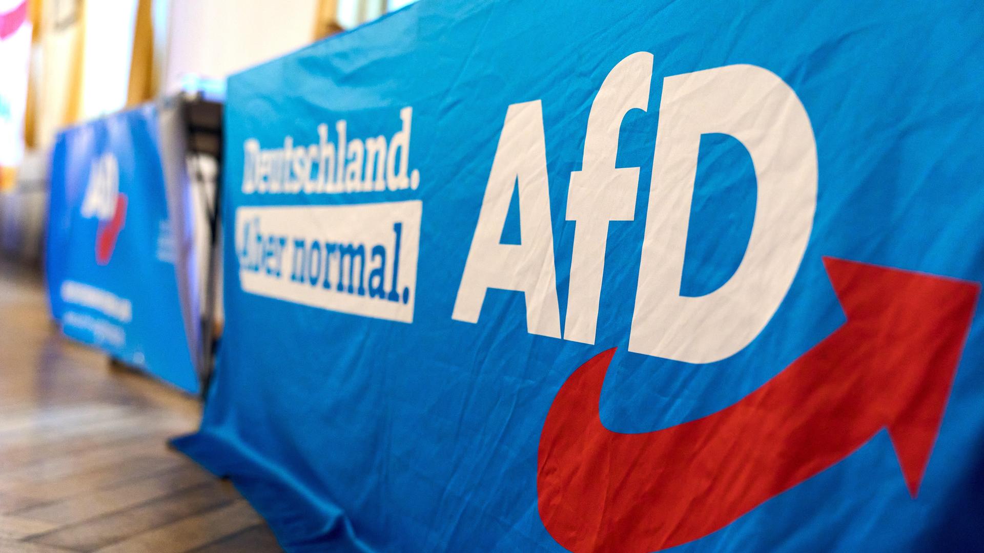 Banner der AfD zur Europawahl 2024