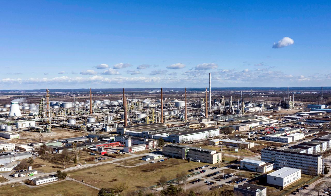 Die Raffinerie im brandenburgischen Schwedt (Aufnahme aus dem März 2022)