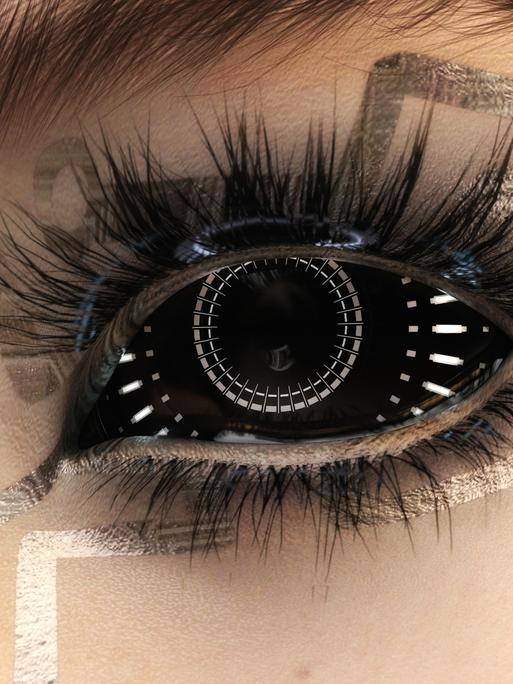 Künstlerische 3D-Illustration eines weiblichen Auges (Symbolbild)