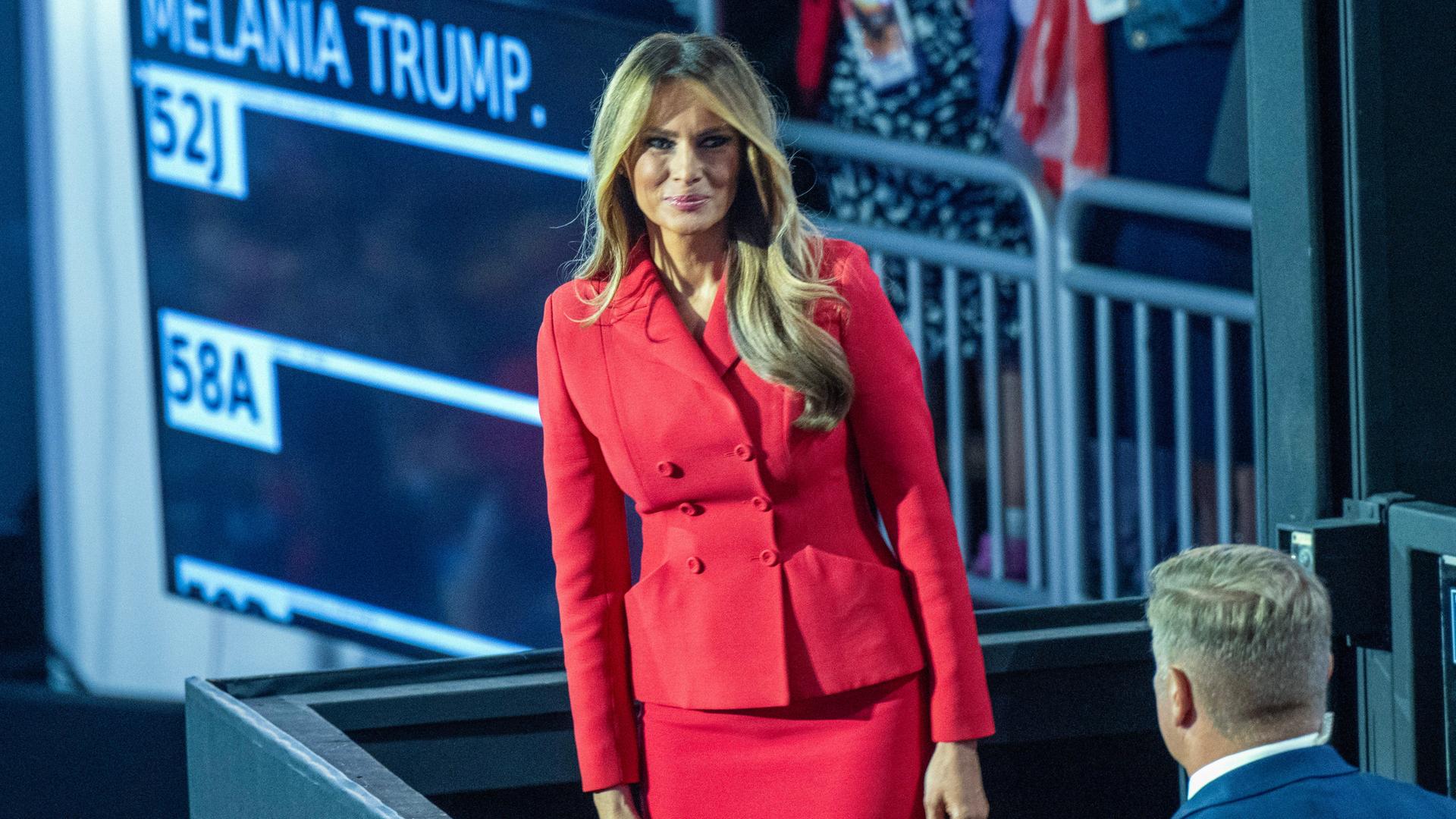 Ehemalige First Lady Melania Trump beim Parteitag der US-Repubilkaner