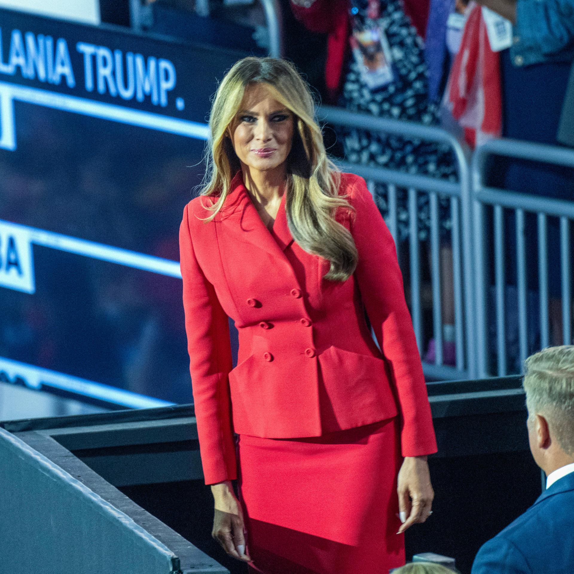 Ehemalige First Lady Melania Trump beim Parteitag der US-Repubilkaner