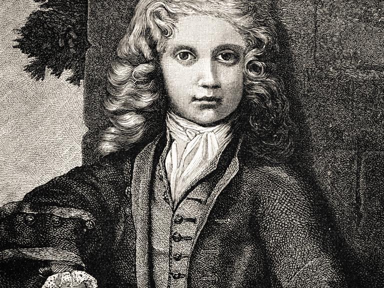 Illustration von Wolfgang Amadeus Mozart als Kind aus dem Jahre 1884.