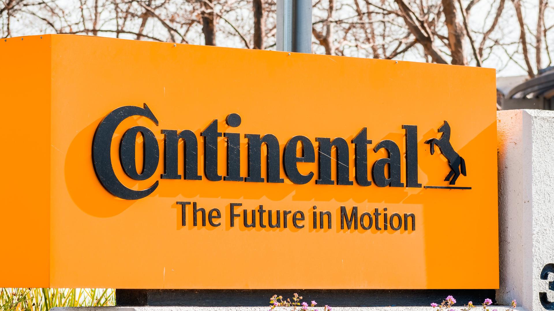 Das Logo von Continental am Hauptquartier in San Jose.