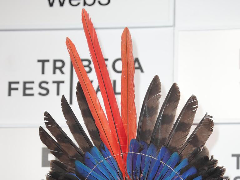Aktivistin Juma Xipata bei der Premiere des Films "Yanuni - Die Stimme des Amazonas" von Richard Ladkani im Juni 2025 beim Tribeca Festival in New York City.