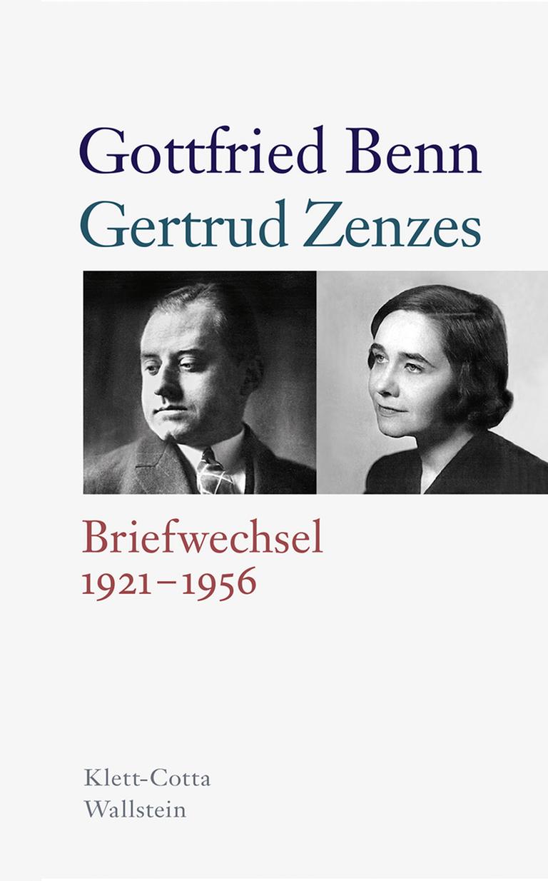 Das Foto zeigt das Cover des Buches "Gottfried Benn – Gertrud Zenzes. Briefwechsel 1921 - 1956". Links ist ein Foto von Gottfried Benn zu sehen, rechts eine Fotografie Gertrud Zenzes. Das Foto zeigt das Cover des Buches "Gottfried Benn – Gertrud Zenzes. Briefwechsel 1921 - 1956". Links ist ein Foto von Gottfried Benn zu sehen, rechts eine Fotografie Gertrud Zenzes.