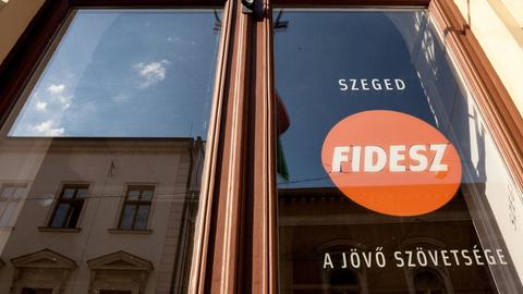 Ein Büro der Partei Fidesz in der ungarischen Stadt Szeged.