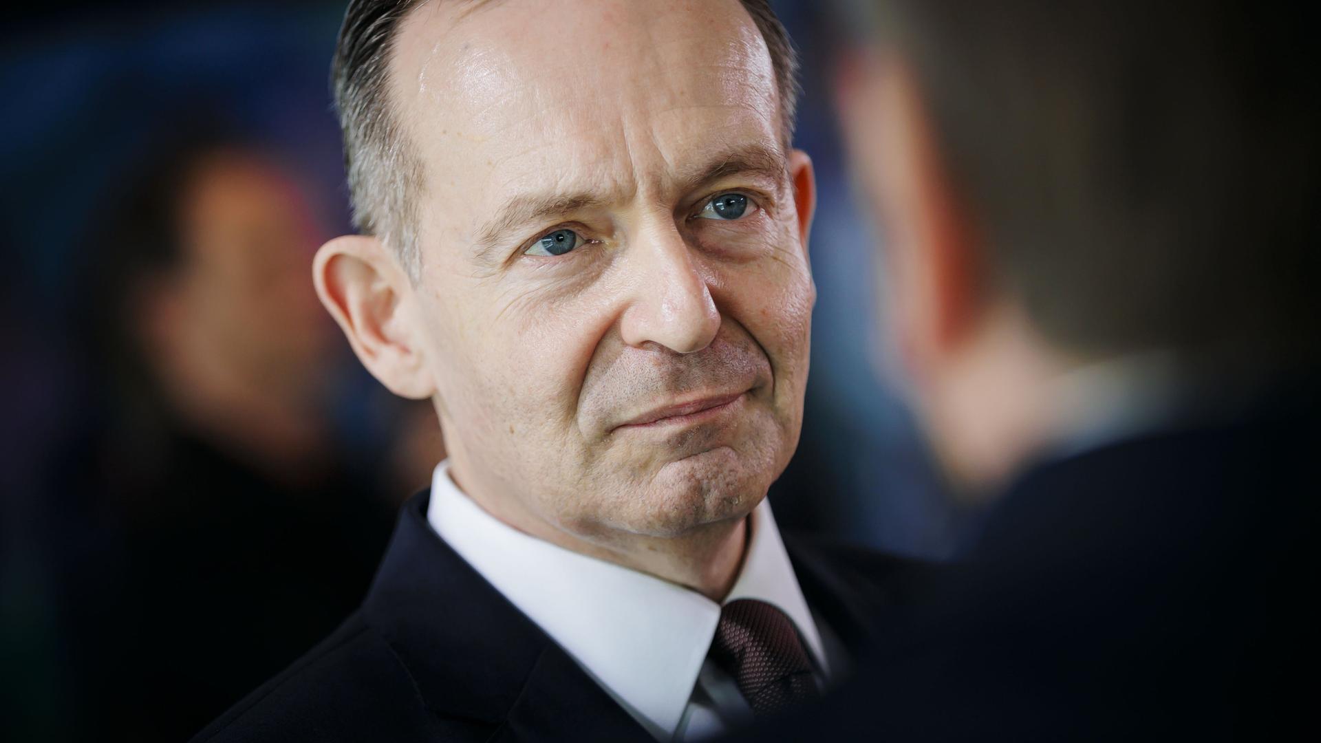 Volker Wissing (FDP), Bundesminister für Verkehr und Digitales, bei einer Kabinettssitzung im Bundeskanzleramt.