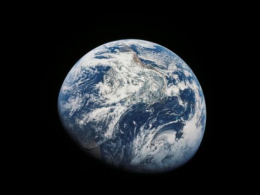 Eine Ansicht unseres Planeten Erde vom Weltall aus.