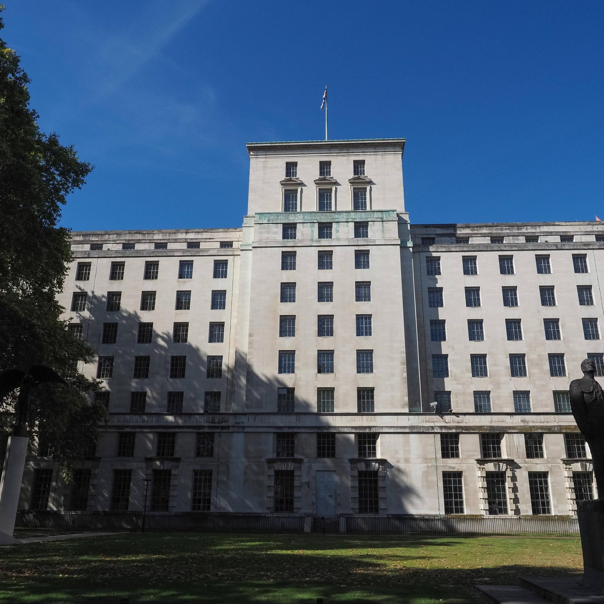 Das Gebäude des Verteidigungsministeriums in London, Großbritannien