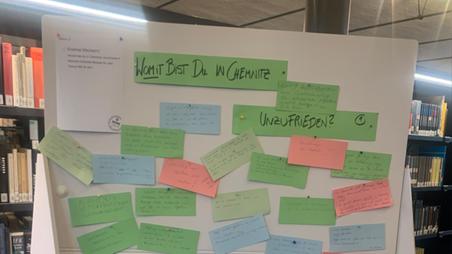 Die Denkfabrik fragt: Womit bist du in Chemnitz unzufrieden?