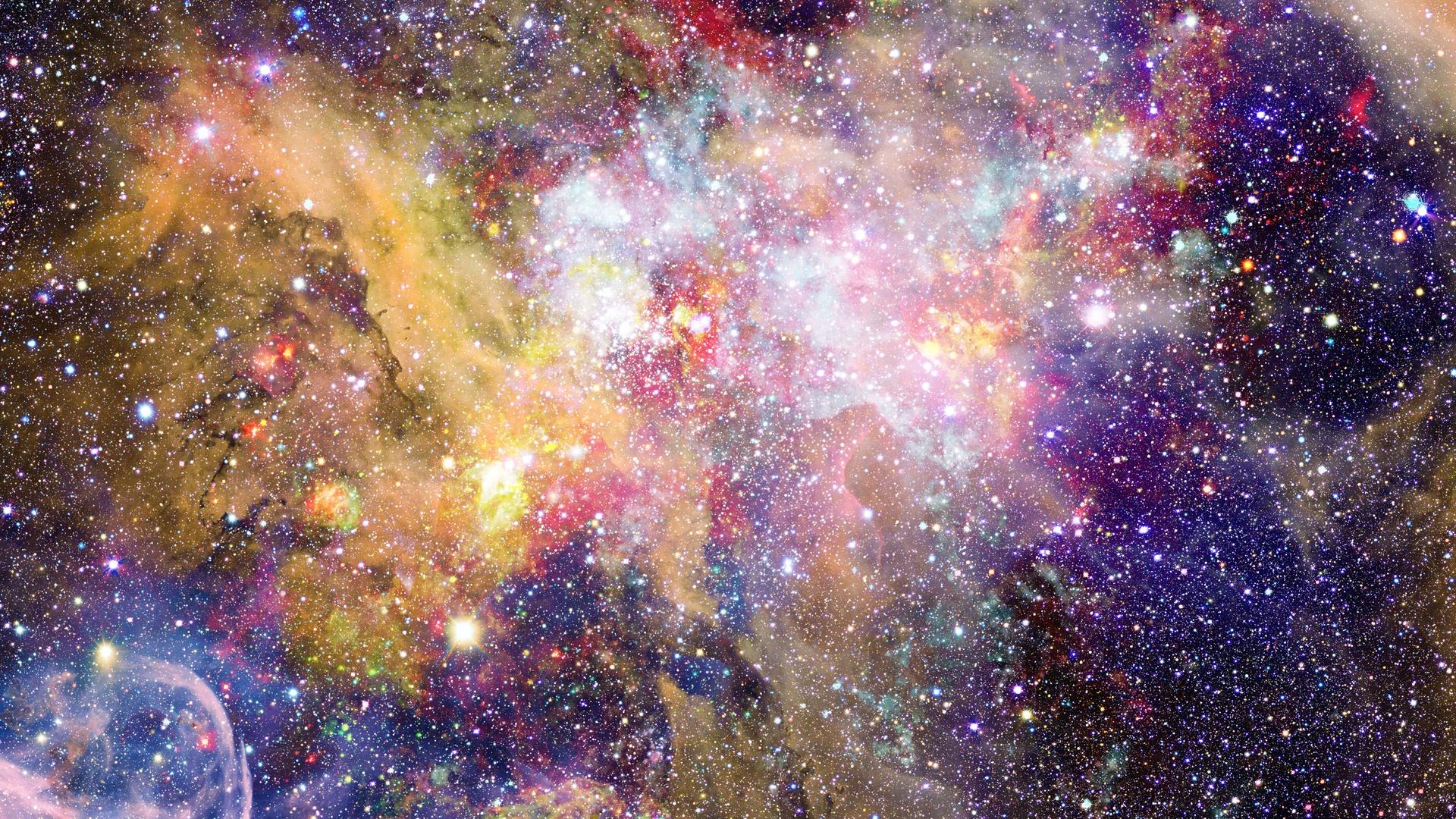Aufnahme eines Farbnebels mithilfe des Hubble Weltraumteleskops