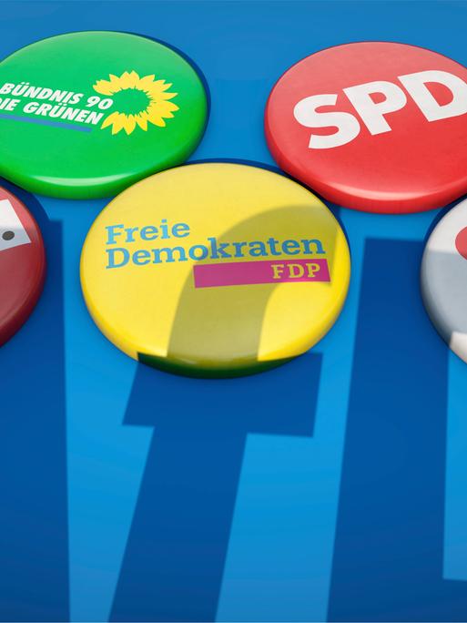 Ein Symbolbild der Parteien Deutschlands im Schatten des Aufstiegs der AfD.