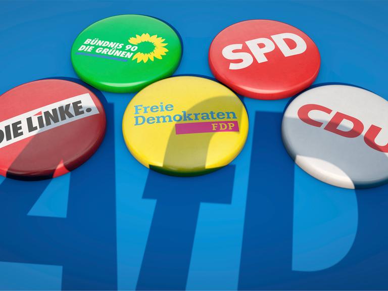 Ein Symbolbild der Parteien Deutschlands im Schatten des Aufstiegs der AfD.