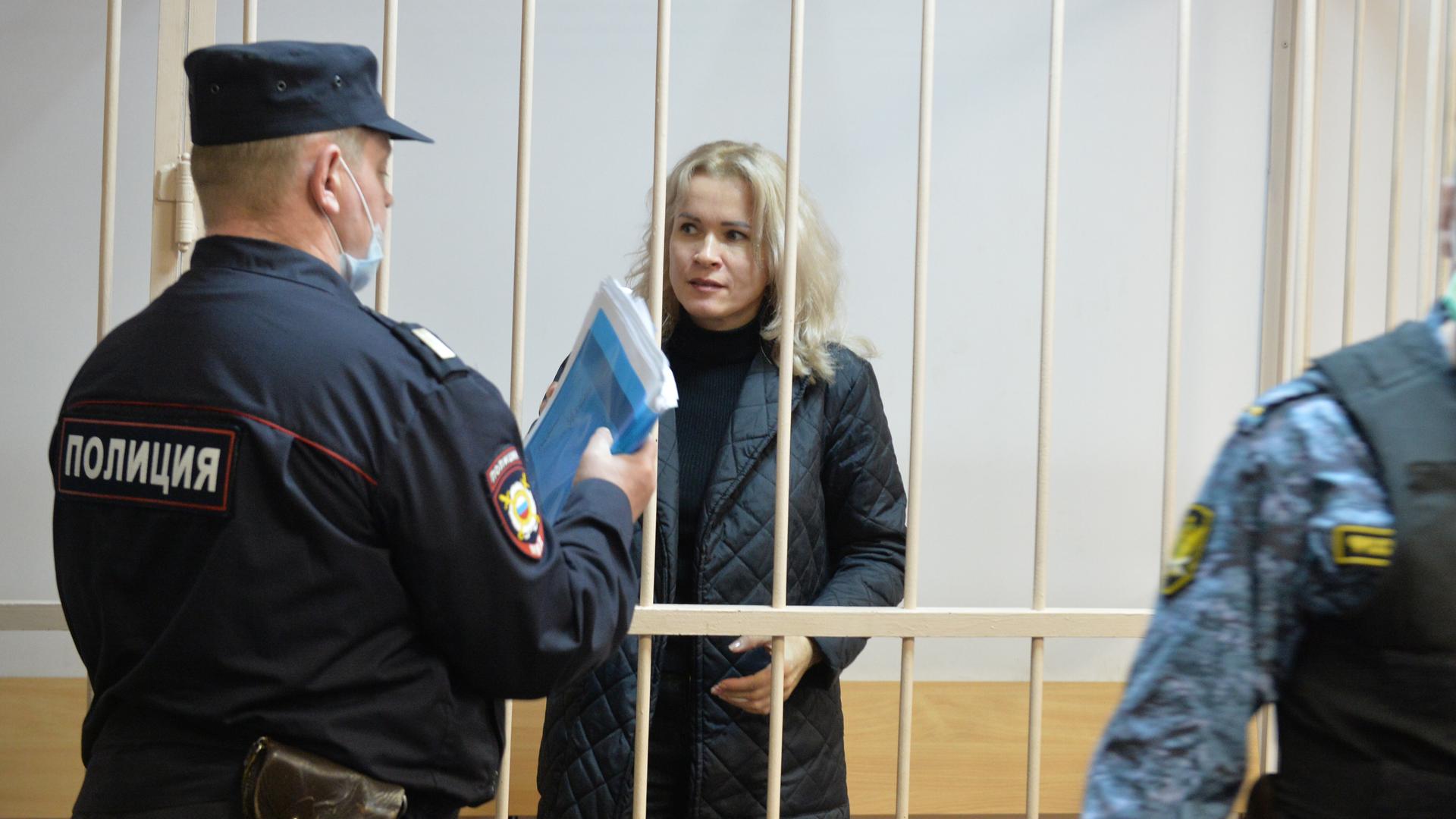 Maria Ponomarenko während einer Anhörung vor Gericht in St. Petersburg 2022
