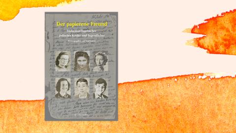 Auf dem Cover ist eine handgeschriebene Tagebuchseite zu sehen, darüber sechs SW-Porträts von Jugendlichen und der Buchtitel.