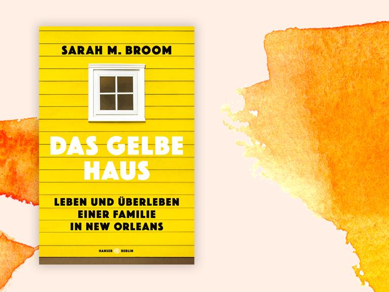 Das Cover zeigt die gelben Holzbretter eines Hauses, darin ein weißes Fensterkreuz. Darauf Autorinname und Buchtitel. Hinter dem Cover sind orangene Farbverläufe.
