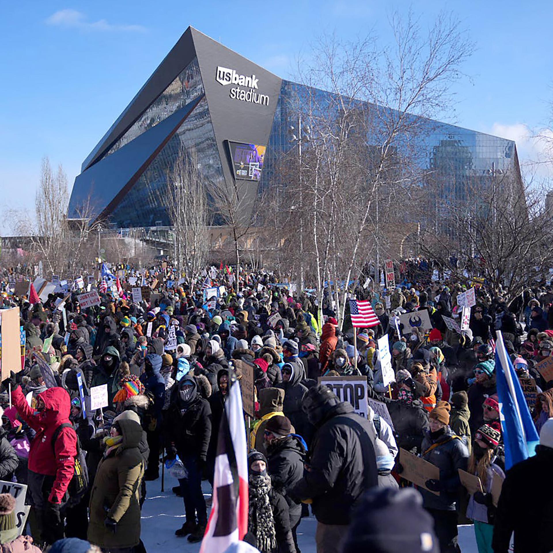 Eine Kundgebung in der US-Metropole Minneapolis.