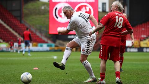 Charlton Athletic v Fleetwood Town Sky Bet League 1 Action from a Walking Football match for Men s Health Awareness Day before the Sky Bet League 1 match between Charlton Athletic and Fleetwood Town at The Valley, London PUBLICATIONxNOTxINxUKxCHN Copyright: xBenxPetersx FIL-18073-0197