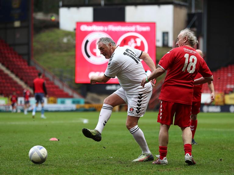 Charlton Athletic v Fleetwood Town Sky Bet League 1 Action from a Walking Football match for Men s Health Awareness Day before the Sky Bet League 1 match between Charlton Athletic and Fleetwood Town at The Valley, London PUBLICATIONxNOTxINxUKxCHN Copyright: xBenxPetersx FIL-18073-0197