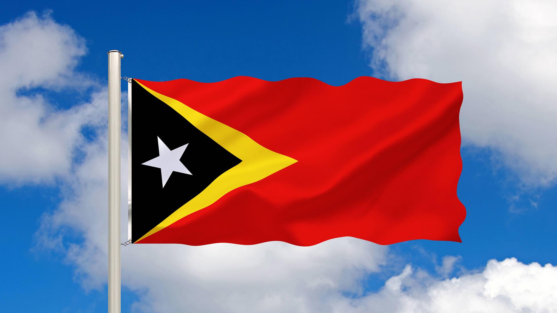 Die Flagge von Osttimor Die Flagge von Osttimor