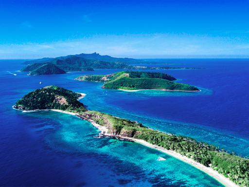 Ein Teil der Yasawa-Inseln, die politisch zum Inselstaat Fidschi gehören.