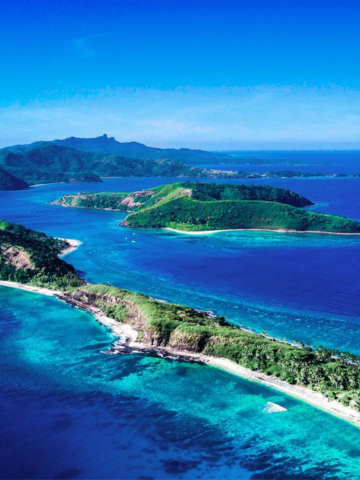 Ein Teil der Yasawa-Inseln, die politisch zum Inselstaat Fidschi gehören.