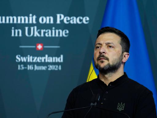 Wolodymyr Selenskyi beim Ukraine-Gipfel in der Schweiz.