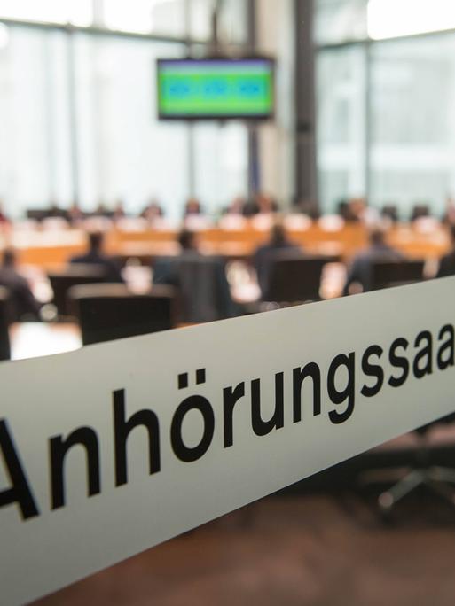 Der Anhörungssaal, in dem der Sportausschuss des Deutschen Bundestages tagt.