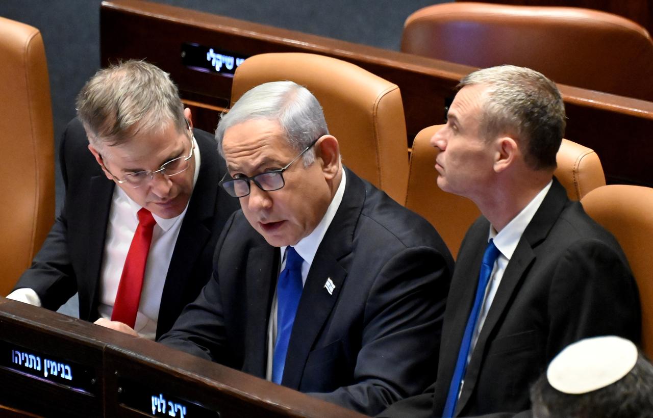 Israels Premierminister Benjamin Netanjahu in der Knesset