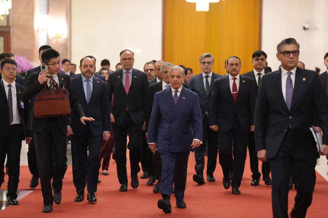 Der pakistanische Regierungschef Sharif in der Großen Halle des Volkes in Peking