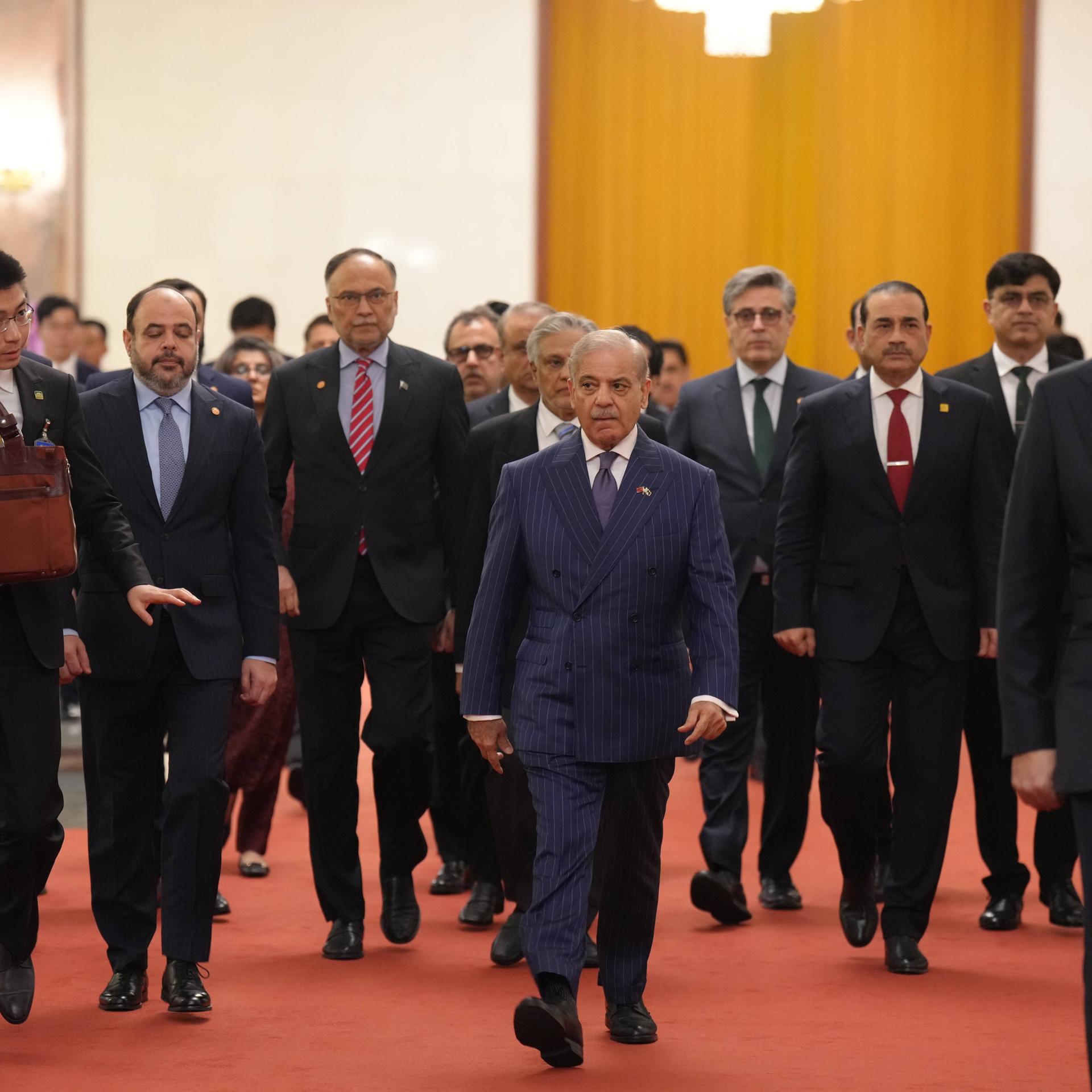 Der pakistanische Regierungschef Sharif in der Großen Halle des Volkes in Peking
