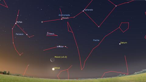 Sternenhimmel mit eingezeichneten Sternenbildern 