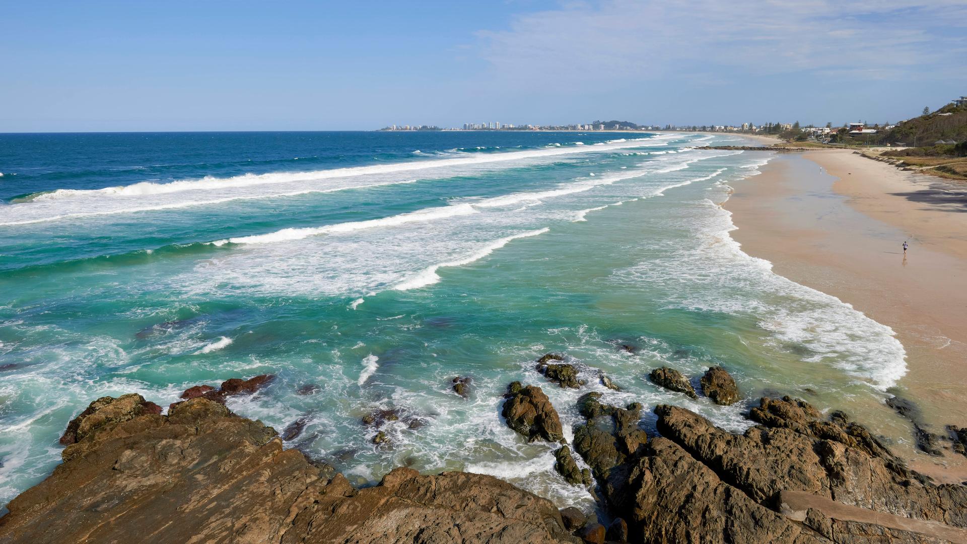 Der Currumbin Beach in Queensland, Australien