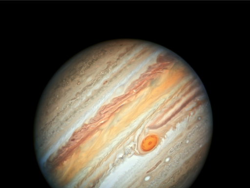 Viele bunte Streifen – der Riesenplanet Jupiter, aufgenommen vom Hubble-Weltraumteleskop